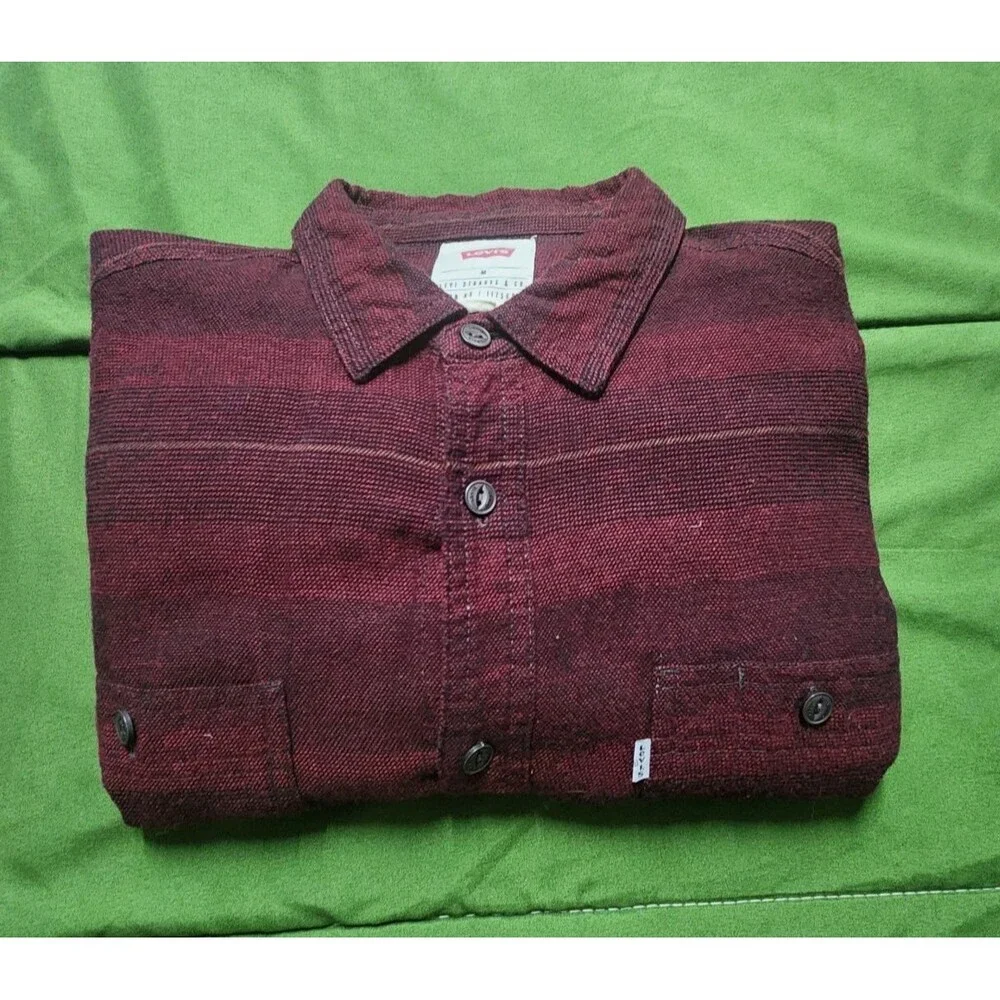 Levi's Striped Long Sleeve Button Down Men's Shirt Size M